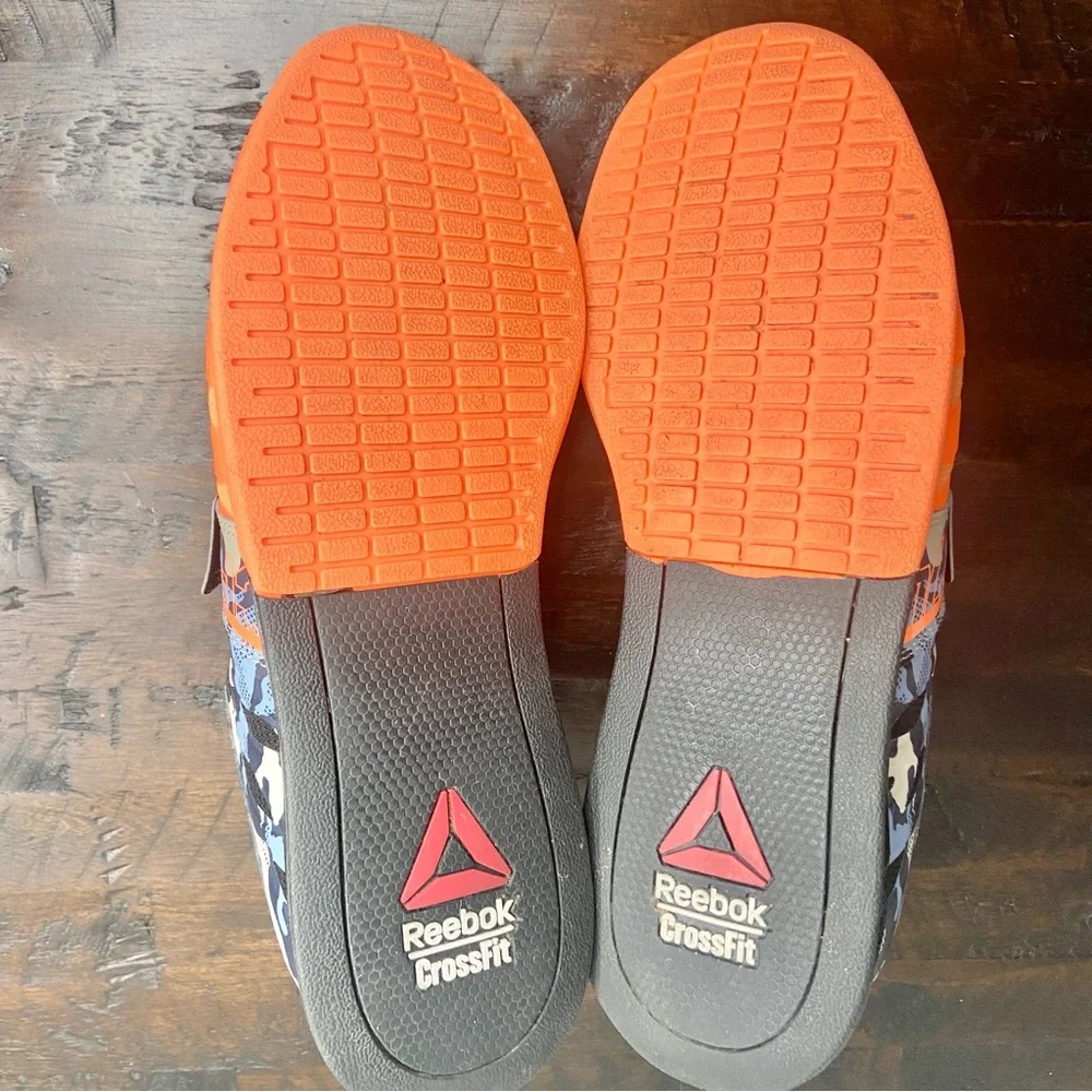 Reebok Men’s Crossfit Lifter 2.0 Electric Peach 9.5 Blue Camo